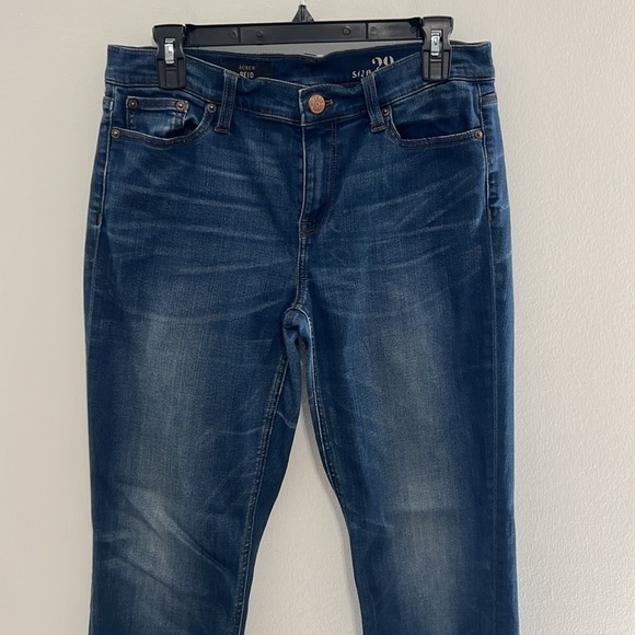 J Crew Reid Straight Stretchy Jeans w/ Dark Wash and Raw Hem Size 29 - Picture 2 of 11